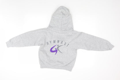 Russel Girls Grey   Pullover Hoodie Size 9-10 Years  - darby & leicester gymnastics club
