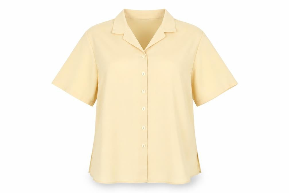 Womens UK Size 12 bonmarche Yellow Basic Button-Up
