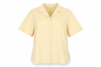 Womens UK Size 12 bonmarche Yellow Basic Button-Up
