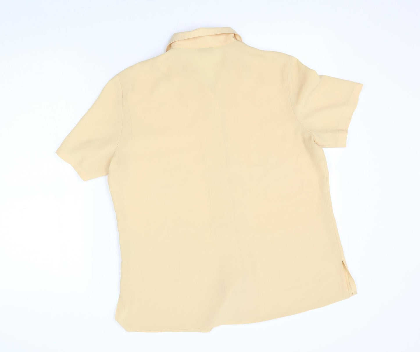 Womens UK Size 12 bonmarche Yellow Basic Button-Up