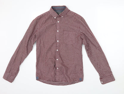 Primark Mens Red Plaid   Button-Up Size S