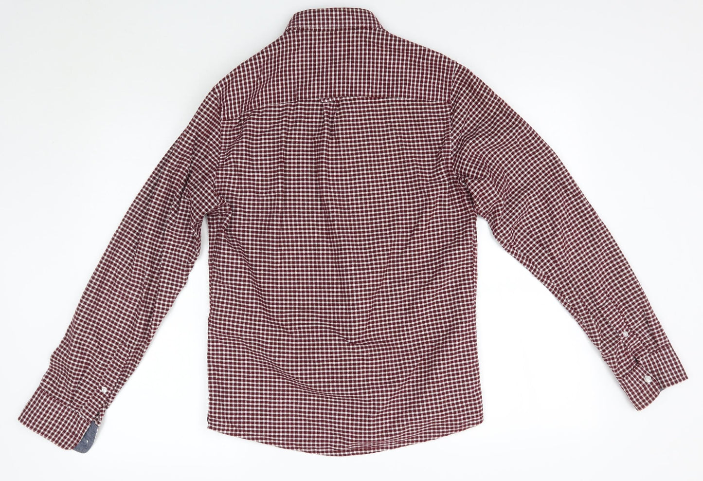 Primark Mens Red Plaid   Button-Up Size S