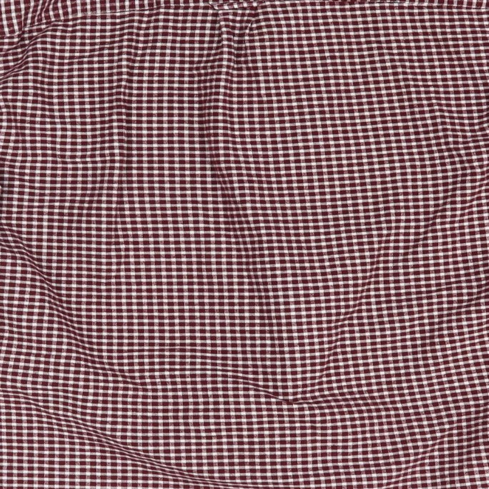 Primark Mens Red Plaid   Button-Up Size S