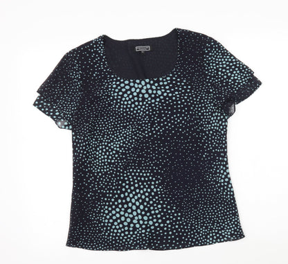 Womens UK Size 12 Debenhams Black Basic Blouse