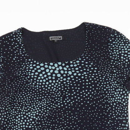 Womens UK Size 12 Debenhams Black Basic Blouse