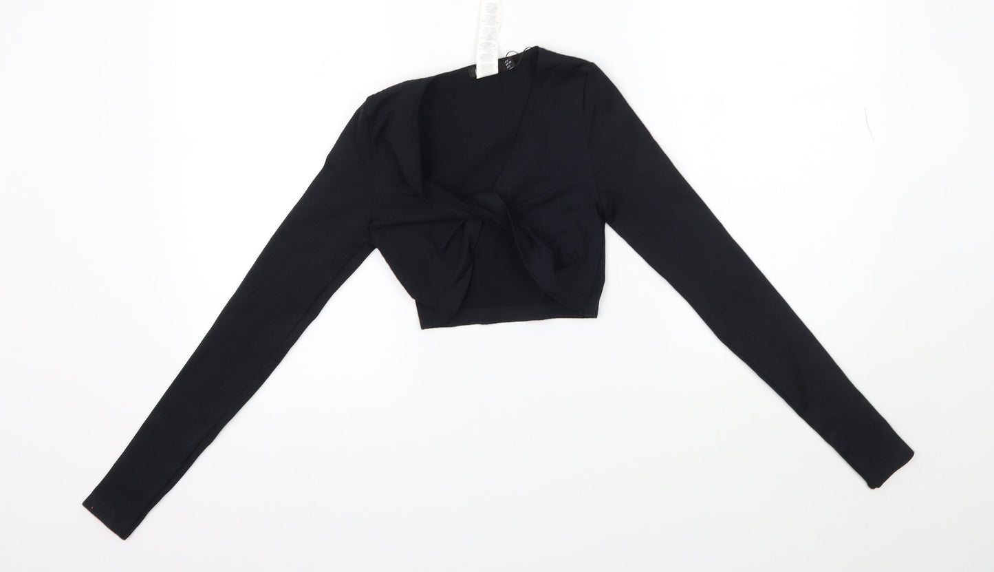 Boohoo Womens Black   Pullover Hoodie Size 6