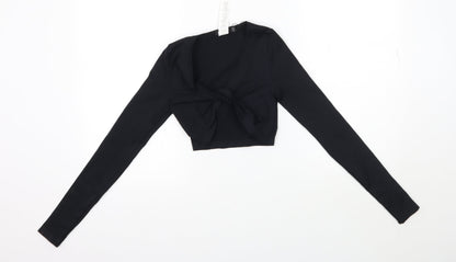 Boohoo Womens Black   Pullover Hoodie Size 6