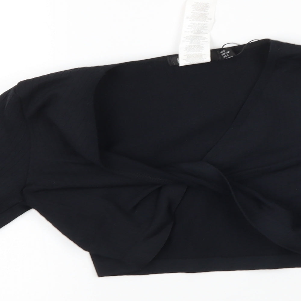 Boohoo Womens Black   Pullover Hoodie Size 6