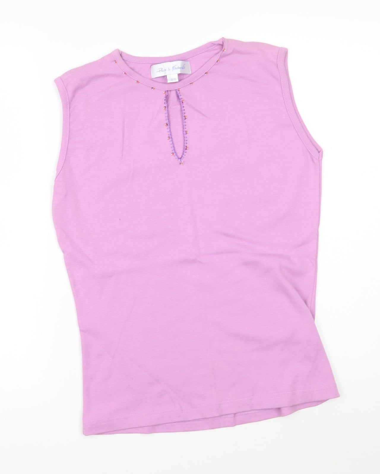 Womens UK Size 14 Pure & natural Purple Vest Jumper