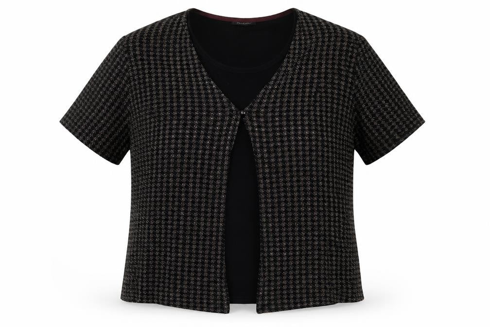 Womens UK Size 20 Berkertex Black Wrap Jumper
