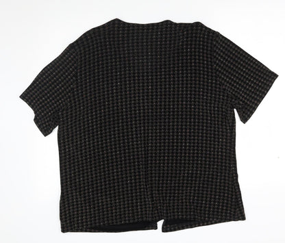 Womens UK Size 20 Berkertex Black Wrap Jumper