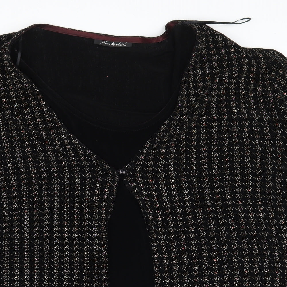 Womens UK Size 20 Berkertex Black Wrap Jumper