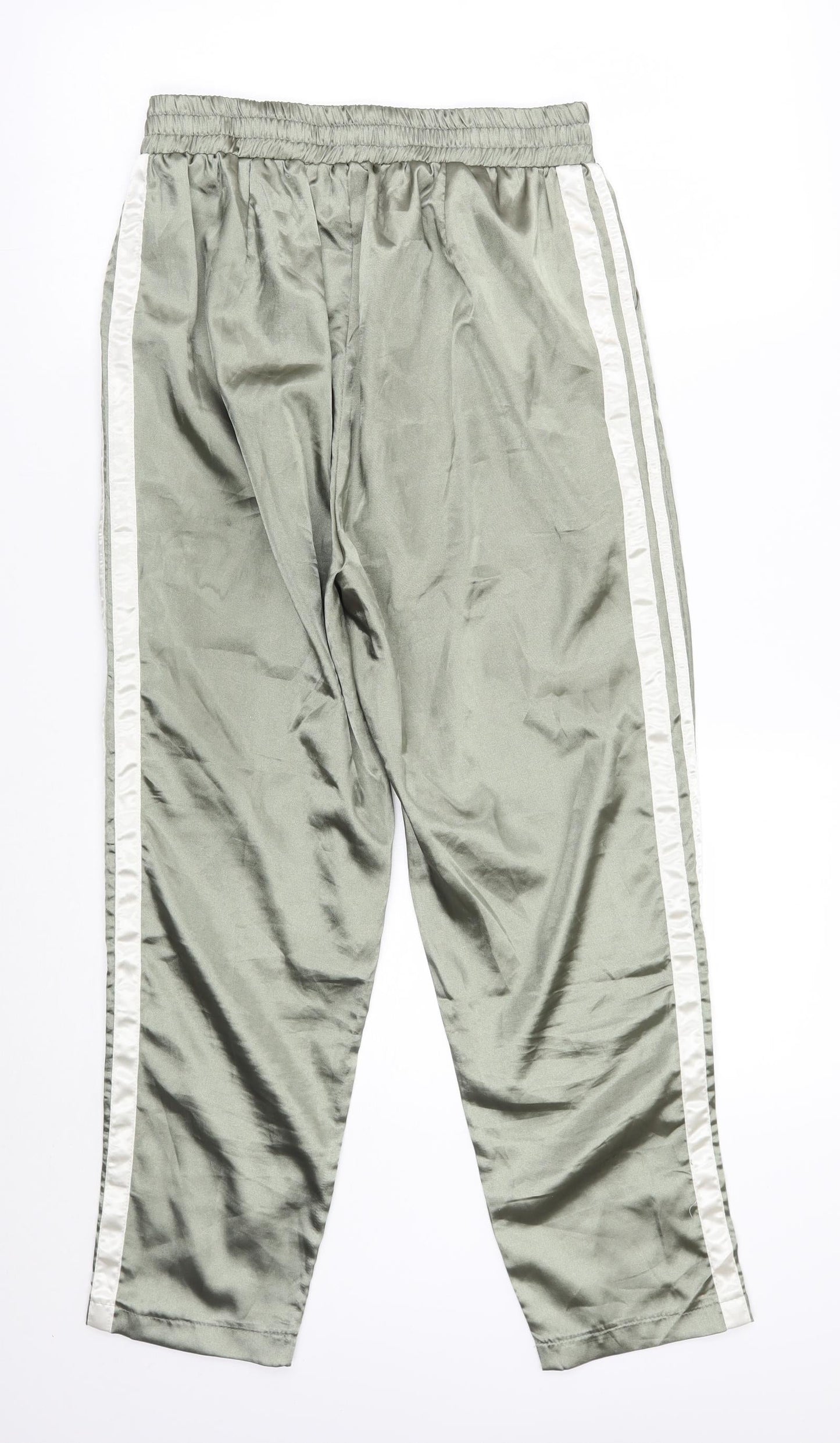 Womens UK Size 10 PRETTYLITTLETHING Regular Fit Sweatpants Green Trousers