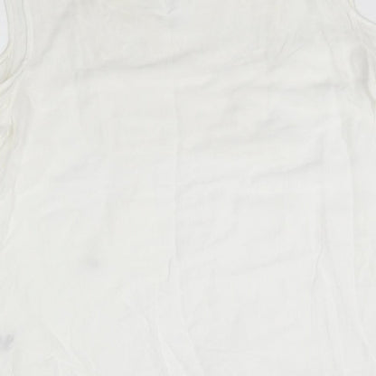 F&F Womens White   Basic Blouse Size 12  - shoulderless