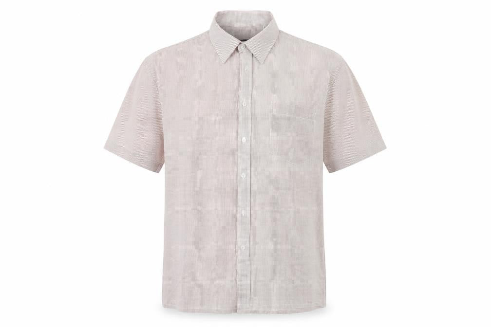 Mens UK Size XL charles m Red  Button-Up Short Sleeve Casual Shirt