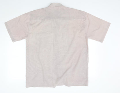 Mens UK Size XL charles m Red  Button-Up Short Sleeve Casual Shirt