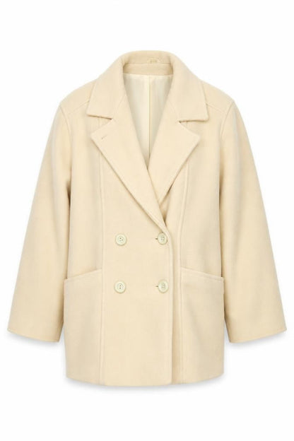 Preworn Womens Ivory   Overcoat Coat Size 18