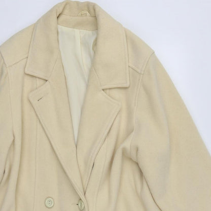 Preworn Womens Ivory   Overcoat Coat Size 18