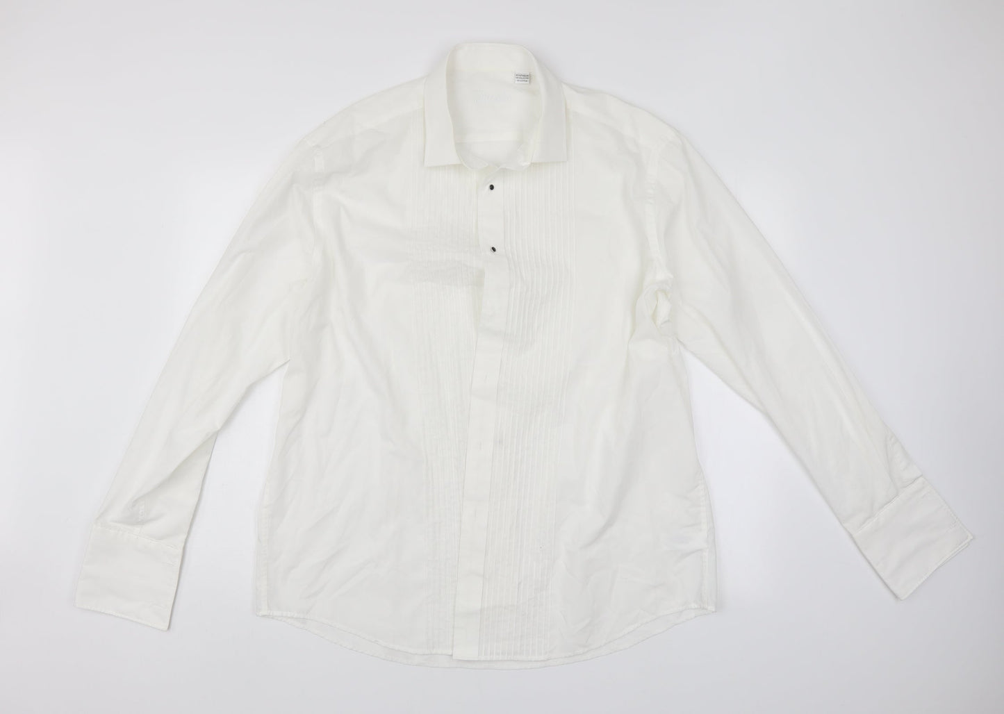 Rocola Mens White    Button-Up Size 17.5