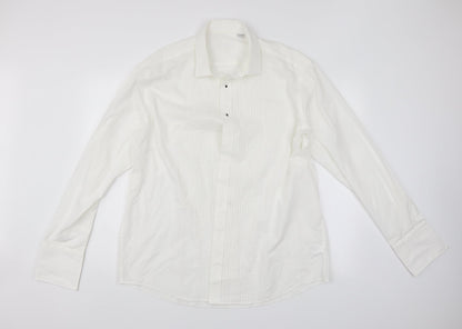 Rocola Mens White    Button-Up Size 17.5