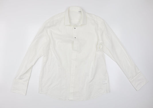 Rocola Mens White    Button-Up Size 17.5