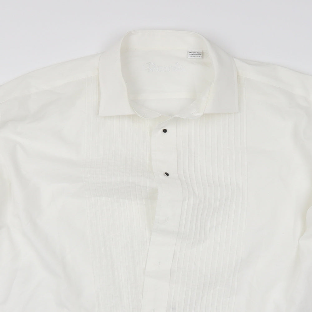 Rocola Mens White    Button-Up Size 17.5