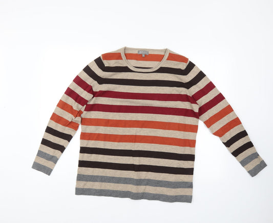 First Avenue Womens Multicoloured Striped  Pullover Jumper Size S