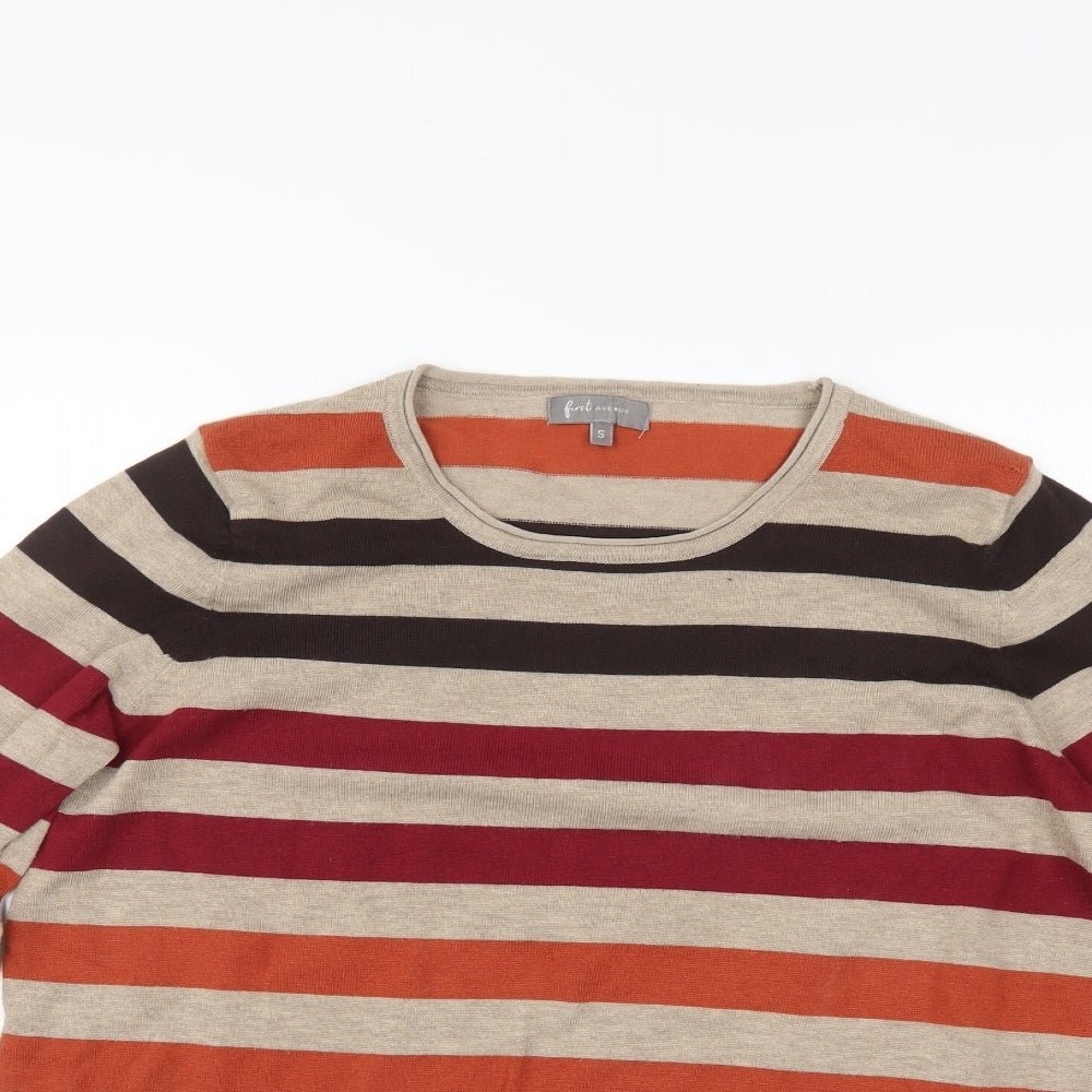 First Avenue Womens Multicoloured Striped  Pullover Jumper Size S
