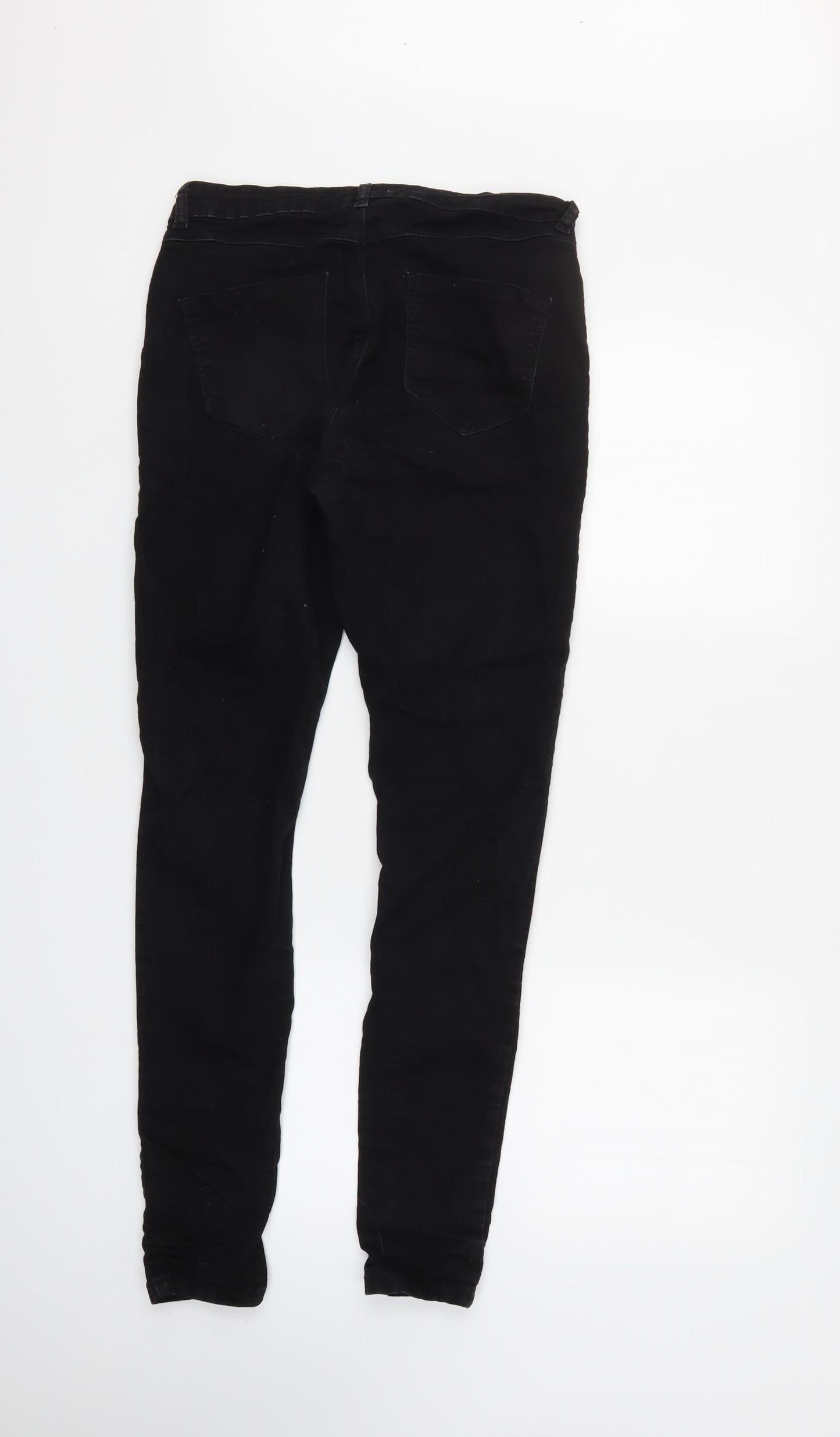 Dorothy Perkins Womens Black  Denim Tapered Jeans Size 8 L31 in