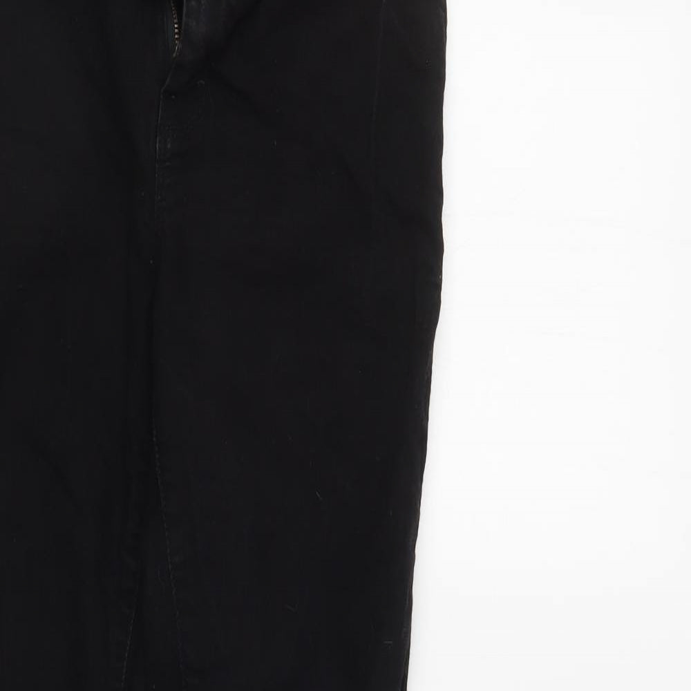Dorothy Perkins Womens Black  Denim Tapered Jeans Size 8 L31 in