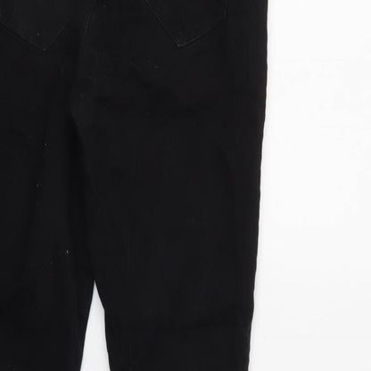 Dorothy Perkins Womens Black  Denim Tapered Jeans Size 8 L31 in