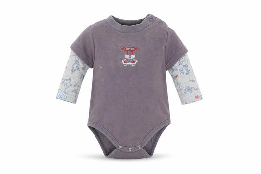little red caboose Baby Grey   Romper One-Piece Size 0-3 Months