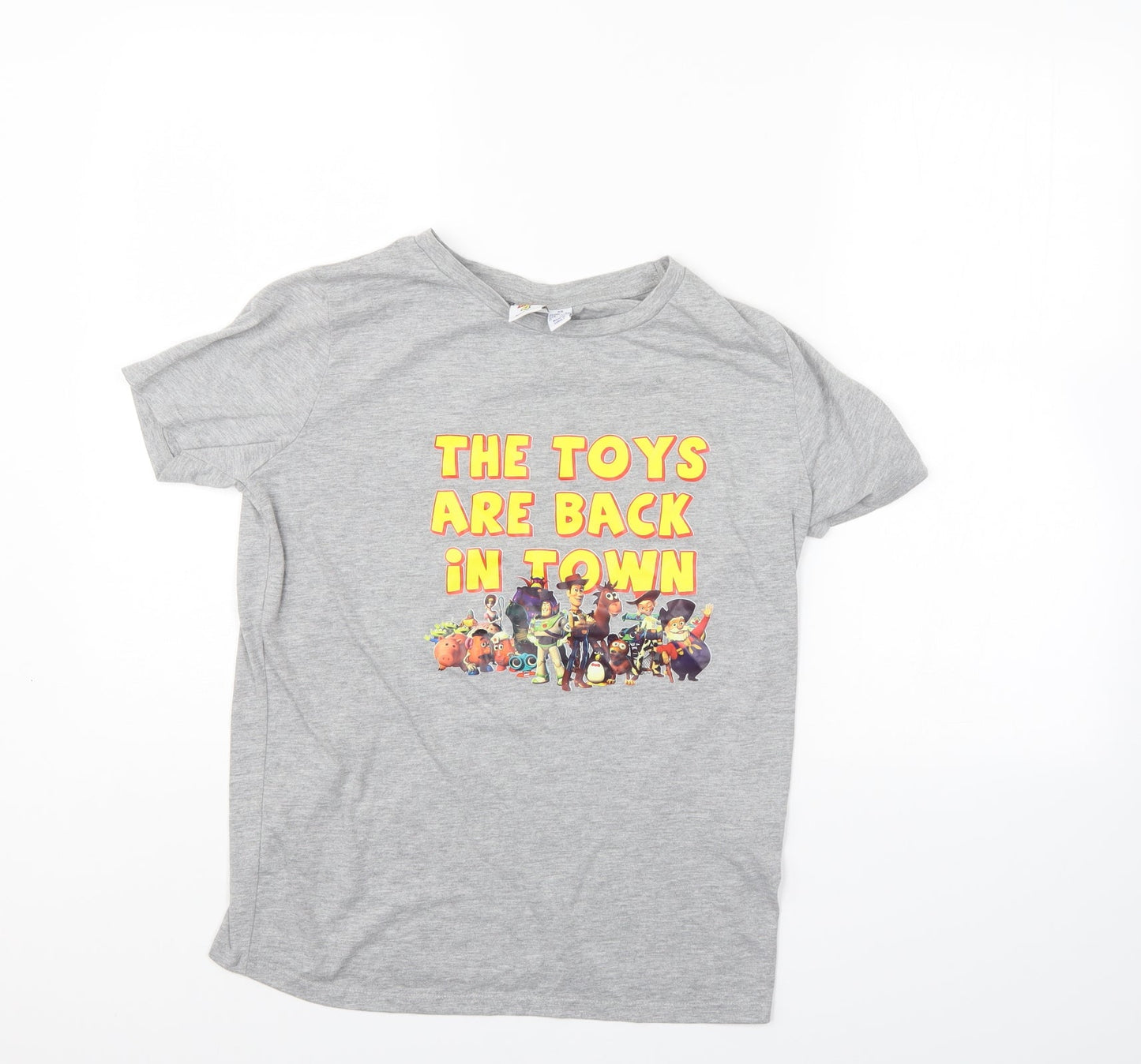 Womens UK Size 6 Disney Grey Basic T-Shirt