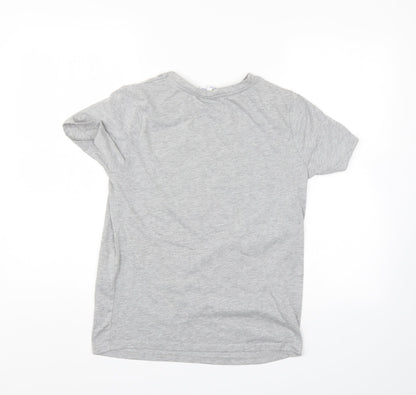 Womens UK Size 6 Disney Grey Basic T-Shirt