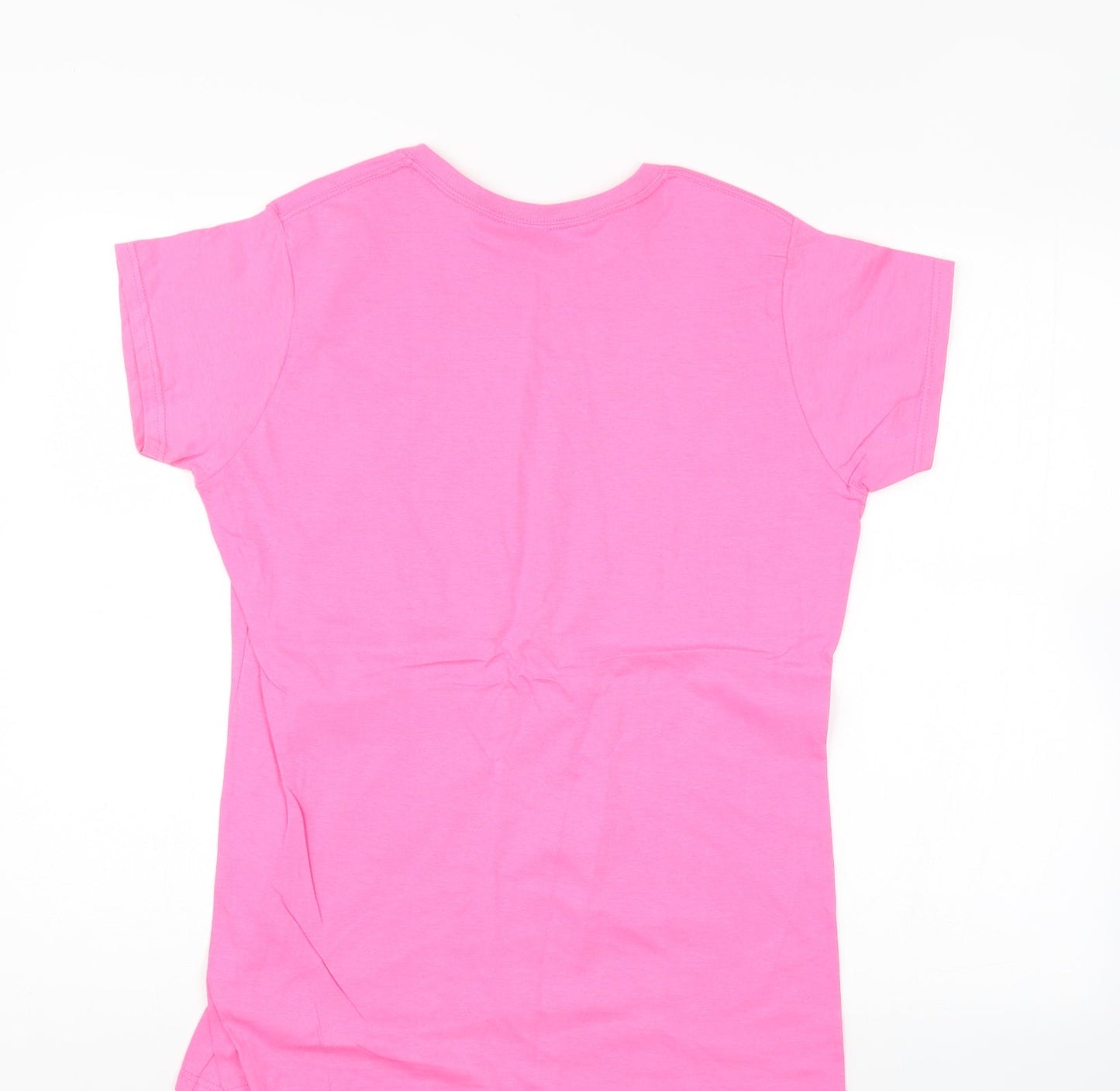 Womens UK Size XL Gildan Pink Basic T-Shirt