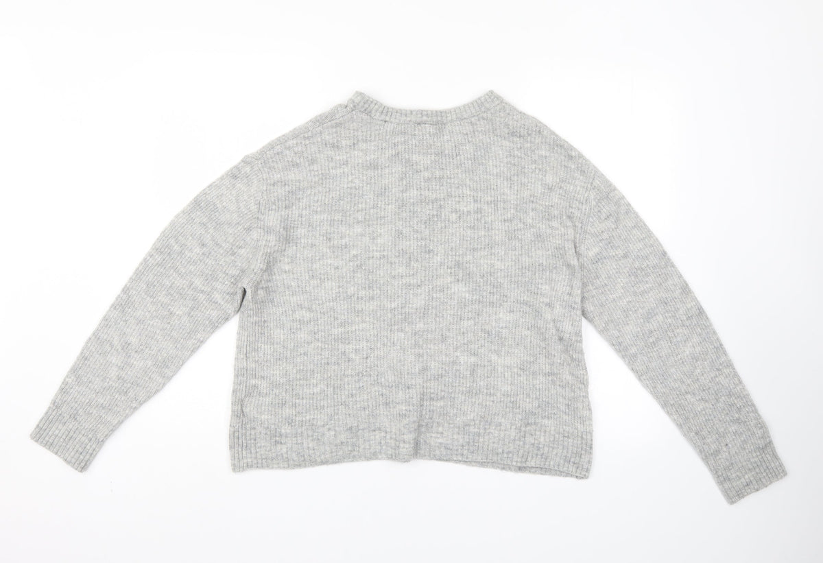 Womens UK Size M Divided Grey Pullover Jumper