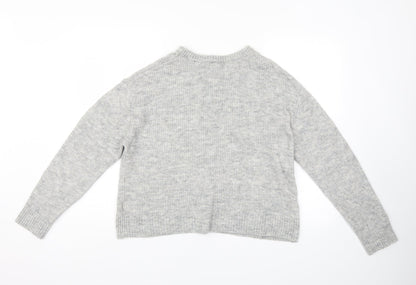 Womens UK Size M Divided Grey Pullover Jumper