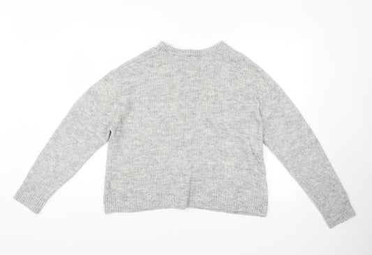 Womens UK Size M Divided Grey Pullover Jumper