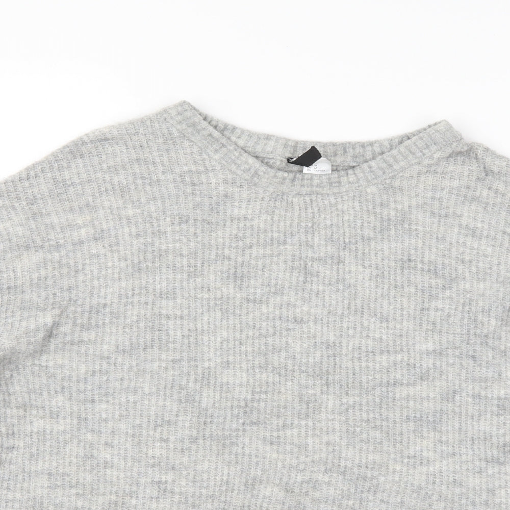 Womens UK Size M Divided Grey Pullover Jumper