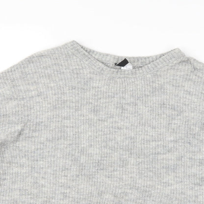 Womens UK Size M Divided Grey Pullover Jumper