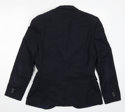 Mens UK Size 38 Moss London Regular Blue Suit Jacket