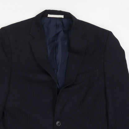 Mens UK Size 38 Moss London Regular Blue Suit Jacket