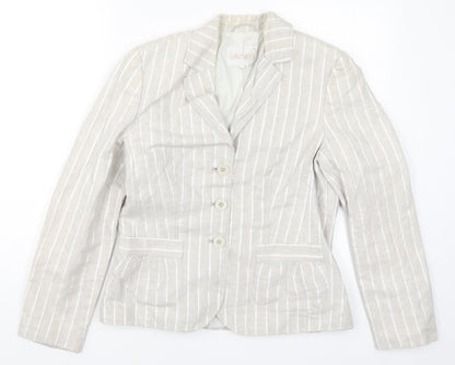Lakeland Womens Grey Striped  Jacket Suit Jacket Size 14