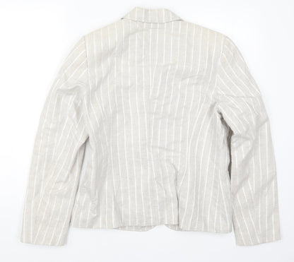 Lakeland Womens Grey Striped  Jacket Suit Jacket Size 14