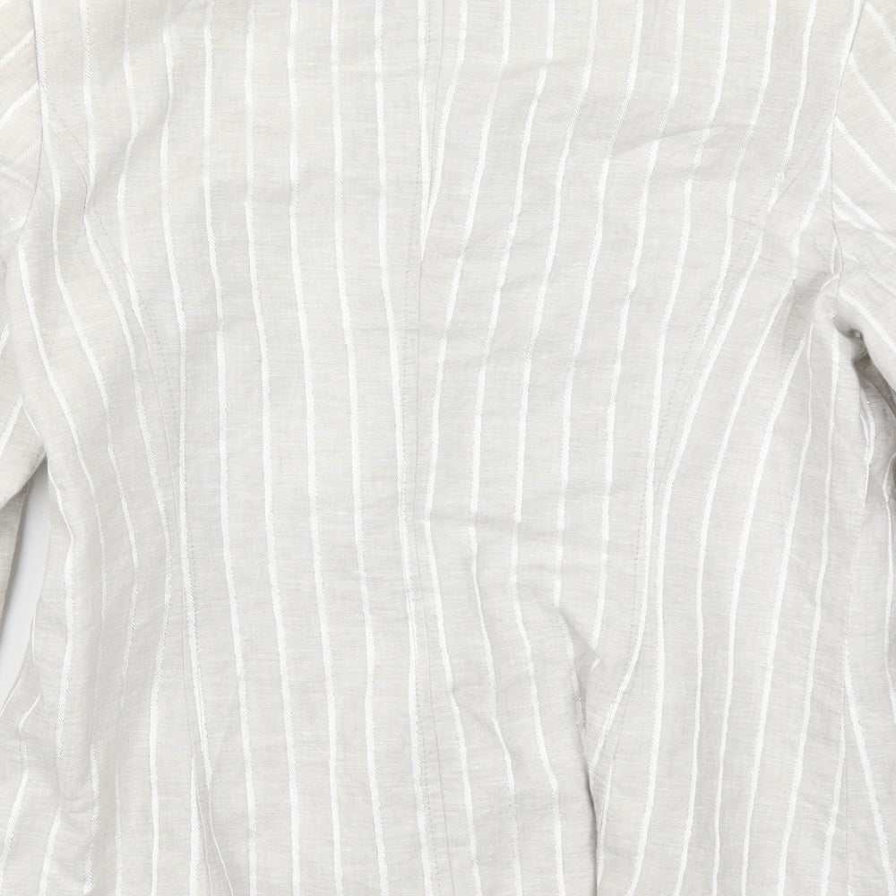 Lakeland Womens Grey Striped  Jacket Suit Jacket Size 14