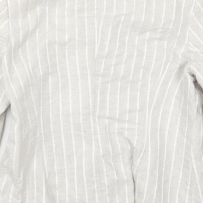 Lakeland Womens Grey Striped  Jacket Suit Jacket Size 14