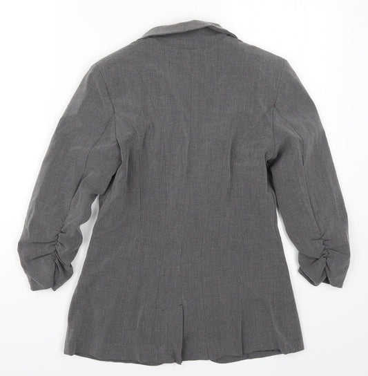 Womens UK Size S Preworn Regular Grey Suit Jacket