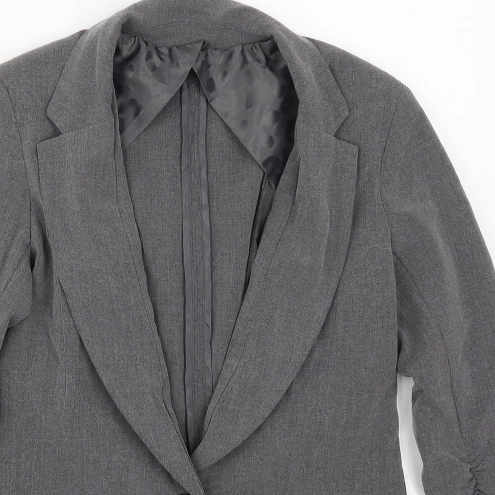 Womens UK Size S Preworn Regular Grey Suit Jacket