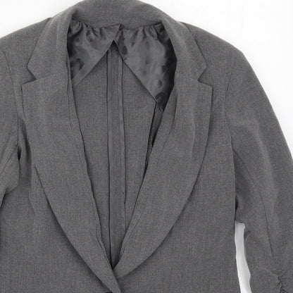 Womens UK Size S Preworn Regular Grey Suit Jacket