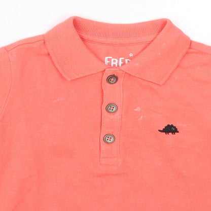 F&F Boys Red   Basic Polo Size 12-18 Months  - Coral Coloured